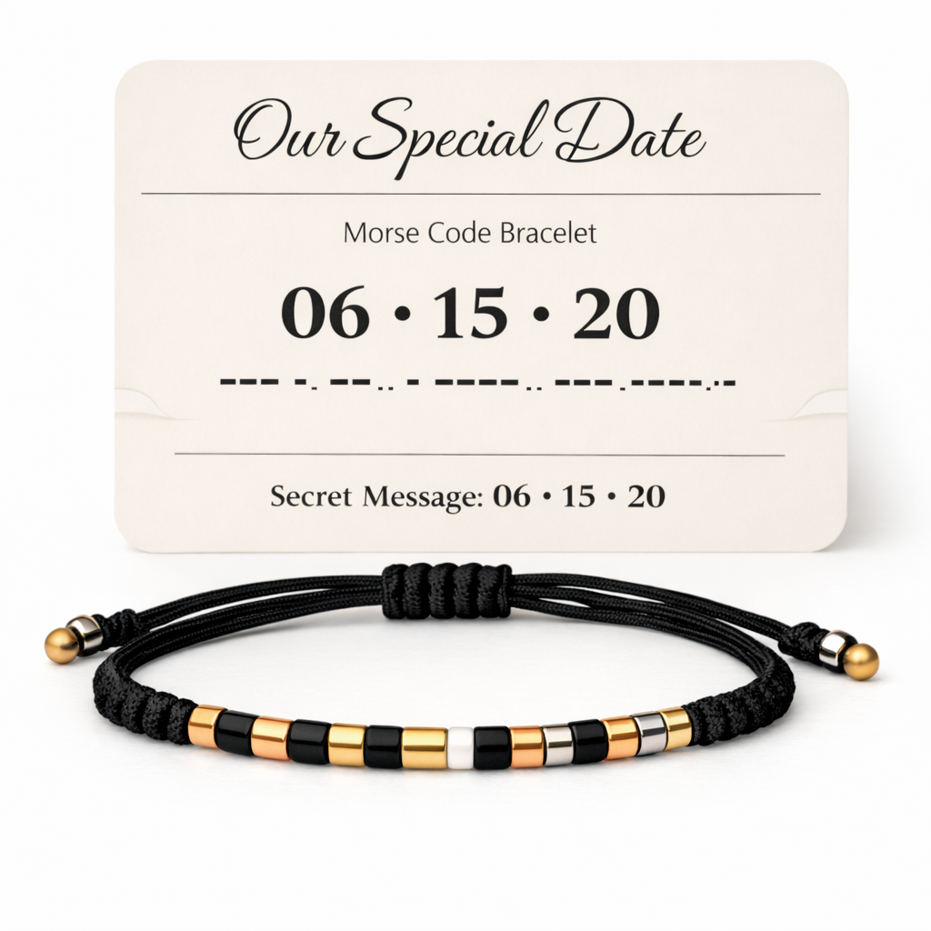 Anniversary Date Morse Code Bracelet