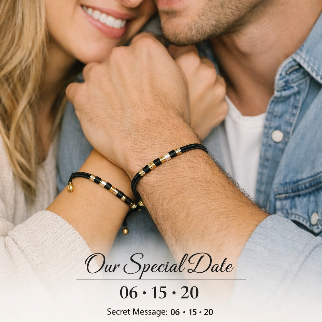 Anniversary Date Morse Code Bracelet