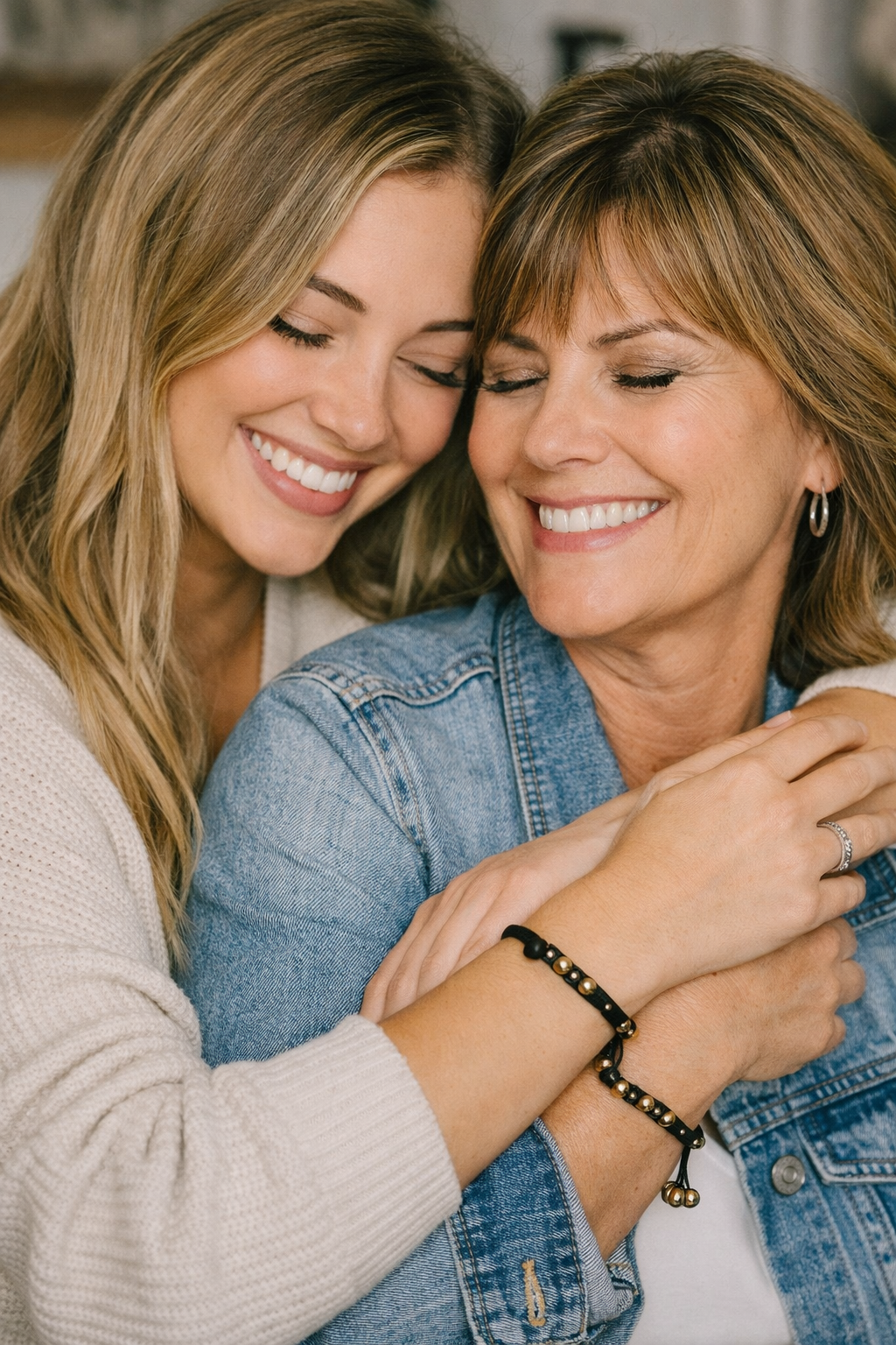 Mom & Daughter Morse Code Bracelet Set of 2