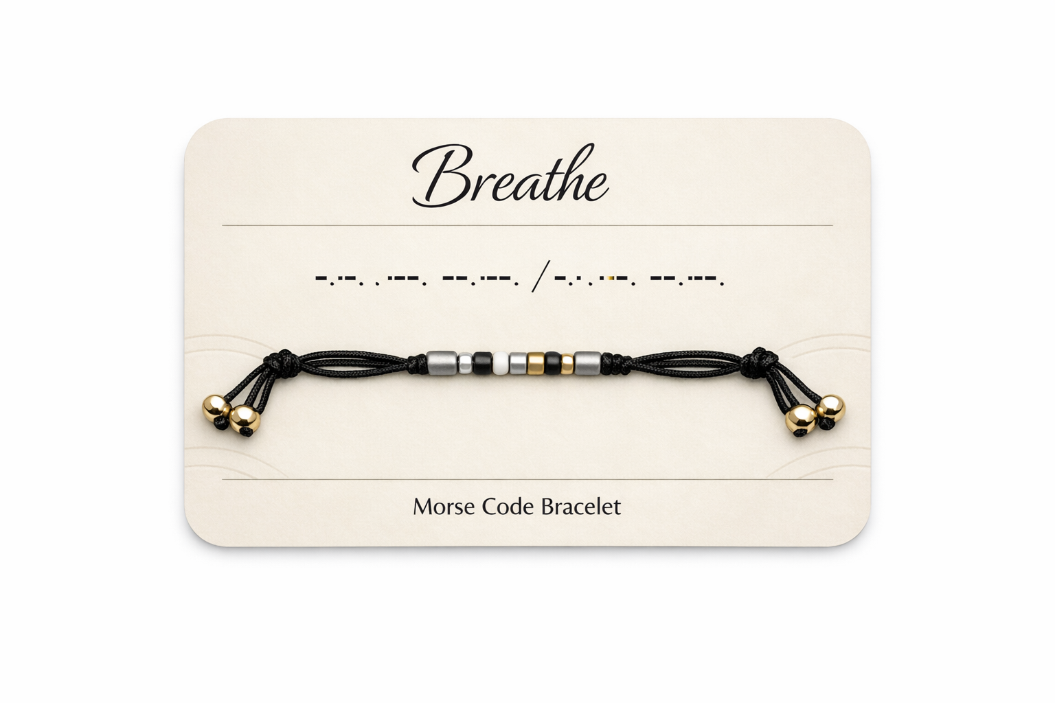 Breathe Morse Code Bracelet