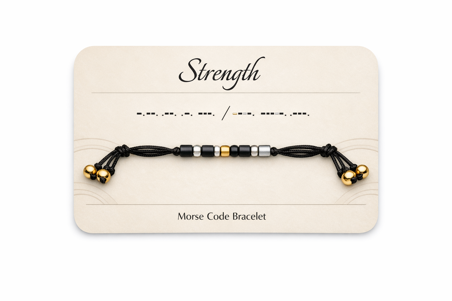 Strength Morse Code Bracelet