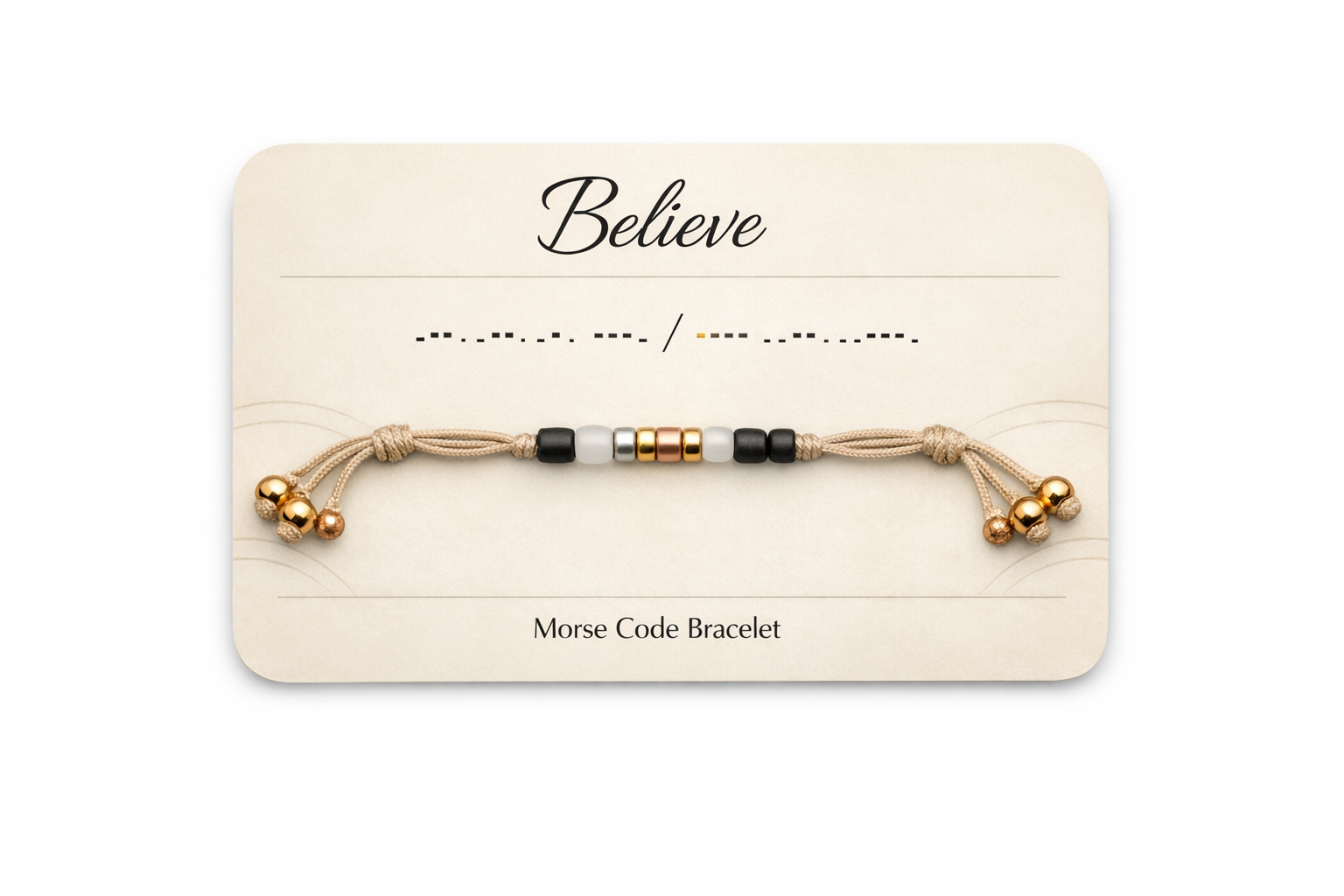 Believe Morse Code Bracelet