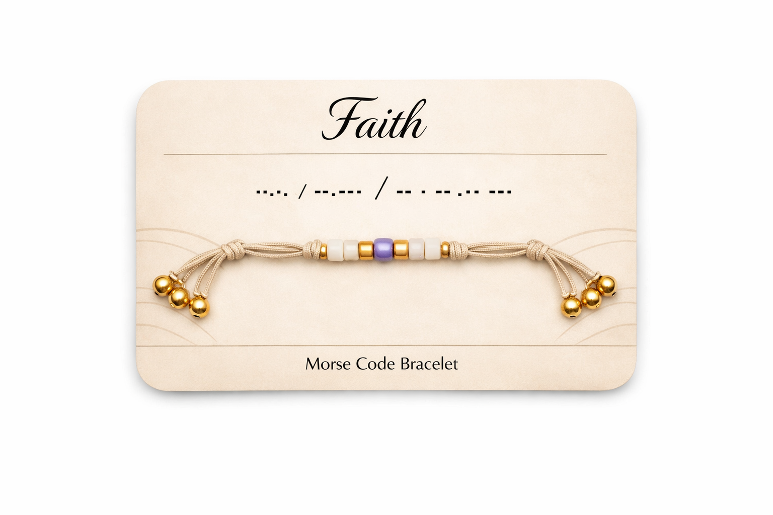 Faith Morse Code Bracelet