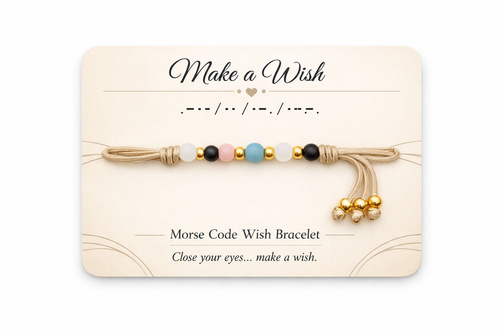 "Make a Wish" Morse Code Bracelet