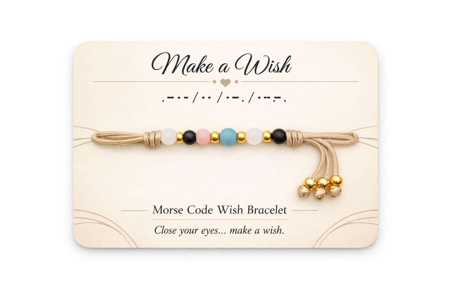 "Make a Wish" Morse Code Bracelet
