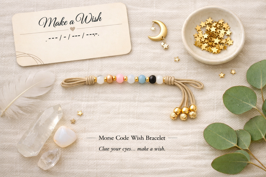 "Make a Wish" Morse Code Bracelet