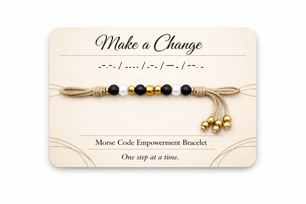 "Make a Change" Morse Code Bracelet